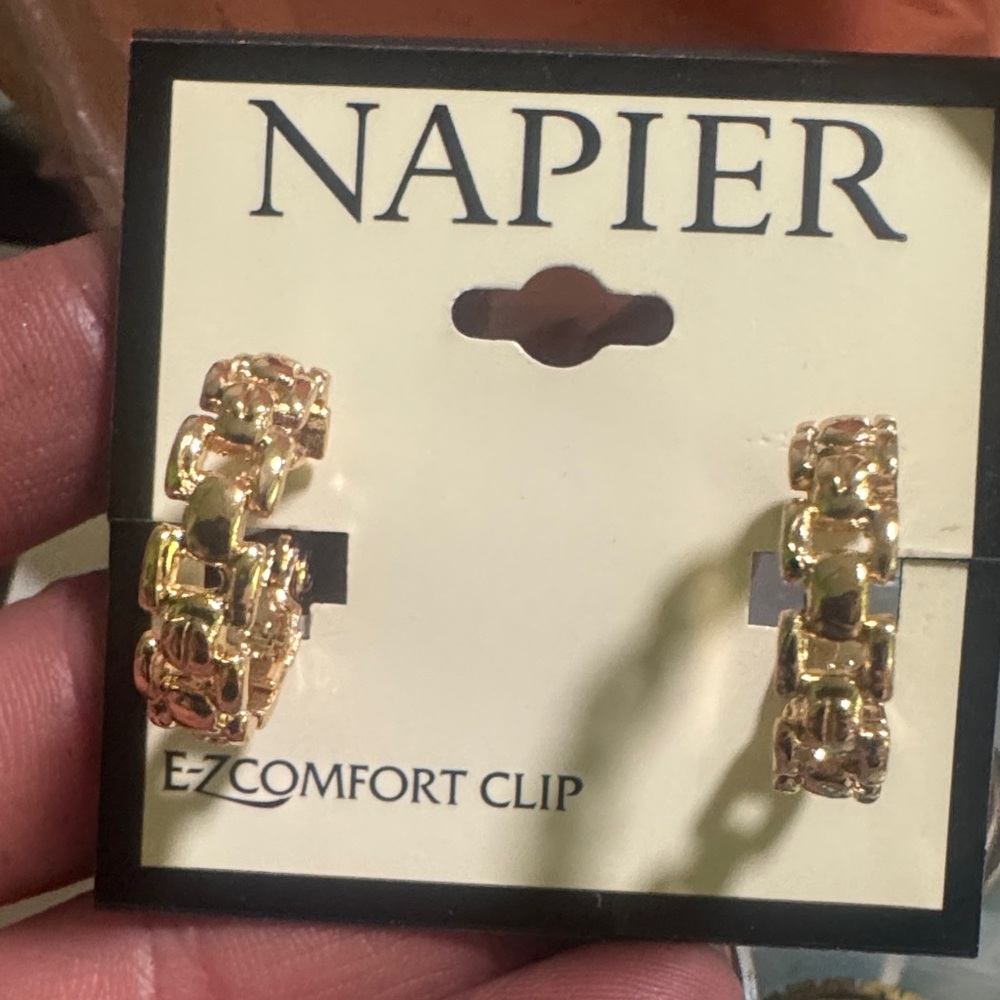 Napier Gold Clip-On Earrings